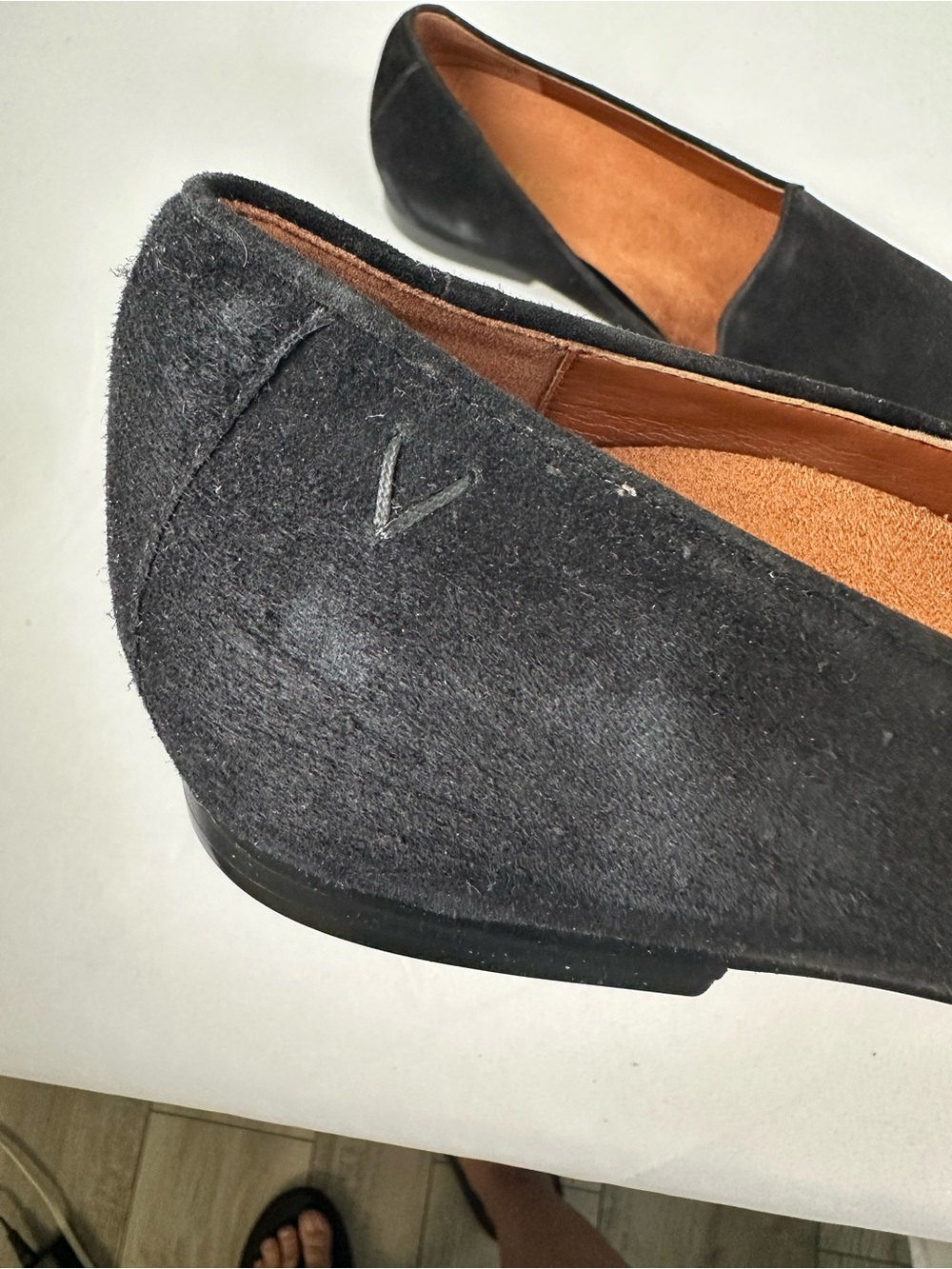 Black Suede Loafers - Slip-On Flats - Picture 3 of 5